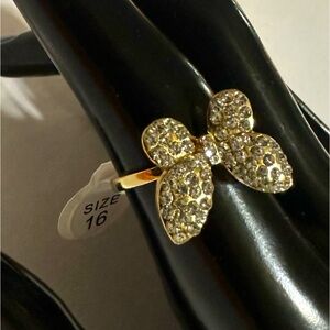 Butterfly Ring with rhinestones